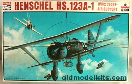 ESCI 1/48 Henschel HS-123-1 With Waldron Instruments and Seat Belts - Spanish Civil War or ...