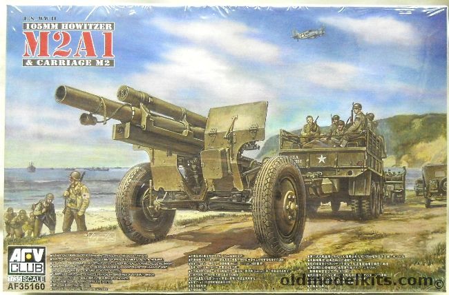 AFV Club 1/35 M2A1 105mm Howitzer With M2 Carriage, AF35160 plastic model kit