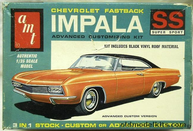 AMT 1/25 1965 Chevrolet Impala SS 2 Door HT 3 In 1 - Stock / Custom / Advanced Custom, 6725-200 plastic model kit