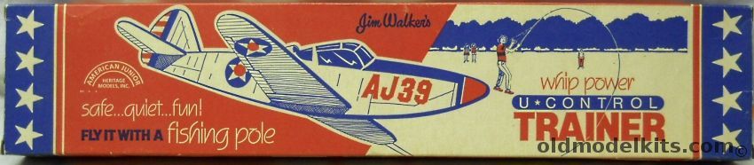 American Junior Heritage Models Jim Walker's Whip Power P-39 U-Control Trainer - 19 Inch Wingspan Whip Fly plastic model kit