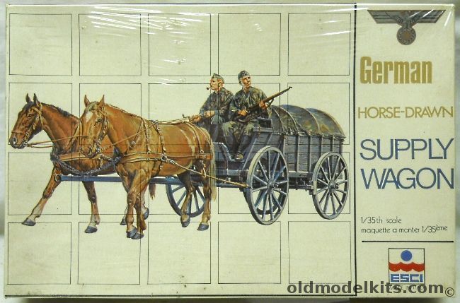 ESCI 1/35 German Horse Drawn Supply Wagon, 5010 plastic model kit
