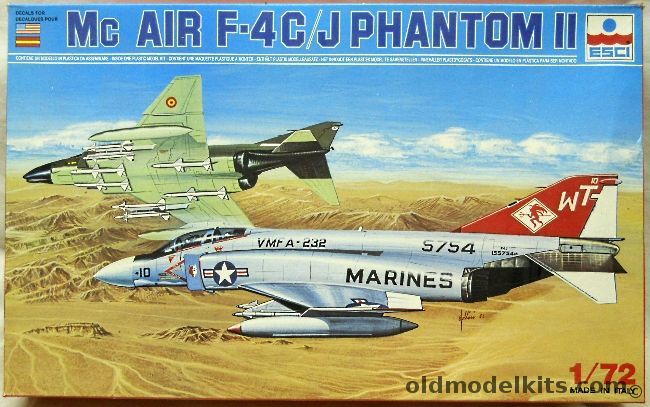 ESCI 1/72 TWO F-4C/J Phantom II - US Marines VMFA-232 / ALA 12 Spanish Air Force, 9031 plastic model kit