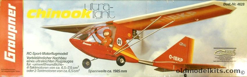 Graupner Chinook Ultralight - 78 Inch (1985mm) Wingspan For R/C, 4628 plastic model kit