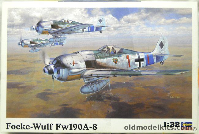 Hasegawa 1/32 Focke-Wulf FW-190 A-8 - 2/JG54 Lt. Hans Dortenmann France June 1944 / 9/JG5 Feldwebel Rudolf Artner Norway February 1945 (FW190A-8), ST21 plastic model kit