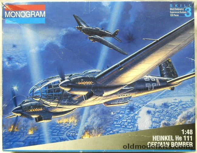 Monogram 1/48 Heinkel He-111 - H-4 or H-5, 5509 plastic model kit
