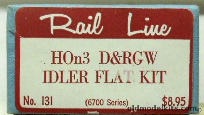 Rail Line 1/87 D&RGW Idler Flat HOn3 - HO Scale Craftsman KIt, 131 plastic model kit