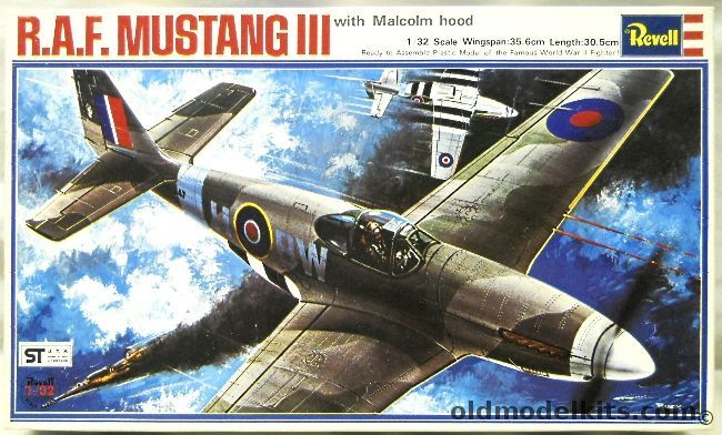Revell 1/32 RAF Mustang III / P-51B / F-6C With Malcolm Hood - Japan Issue, H152 plastic model kit