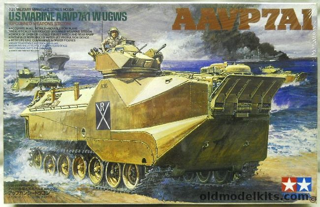 Tamiya 1/35 AAVP7A1 With UGWS Amphibious Fire Support Vehicle, 35159 plastic model kit