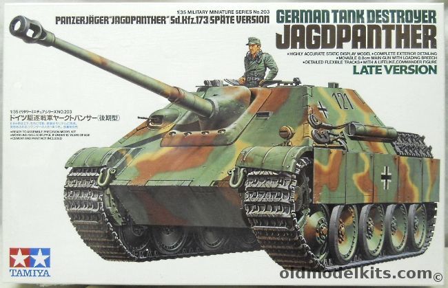 Tamiya 1/35 Jagdpanther - Late Version - Panzerjager Sd.Kfz.173 Spate Version, 35203 plastic model kit
