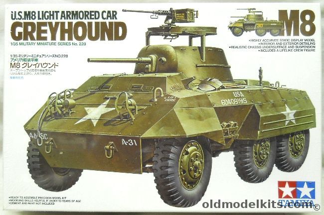 Tamiya 1/35 M8 (M-8) Greyhound - Light Armored Car, 35228 plastic model kit