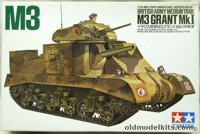 Tamiya 1/35 British M3 Grant Mk1 Meduim Tank, 3541 plastic model kit