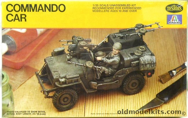 Testors 1/35 Commando Car Willys Jeep, 853 plastic model kit