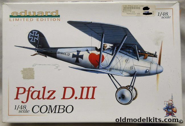 Eduard 1/48 Pfalz D-III Combo - Two Kits Dual Combo, 1114 plastic model kit