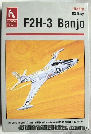 Hobby Craft 1/72 F2H-3 Banjo - (F2H3) - VF-194 CVA-33 in 1957 / VF-41 in 1952, HC1378 plastic model kit
