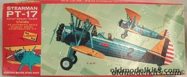 Lindberg 1/48 Stearman PT-17 Kaydet Motorized, 508M-129 plastic model kit