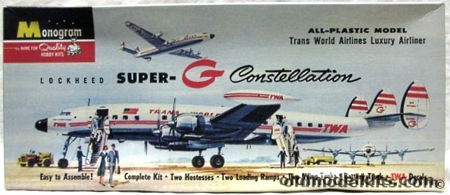 Monogram 1/131 Super G Constellation - TWA, PA19 plastic model kit