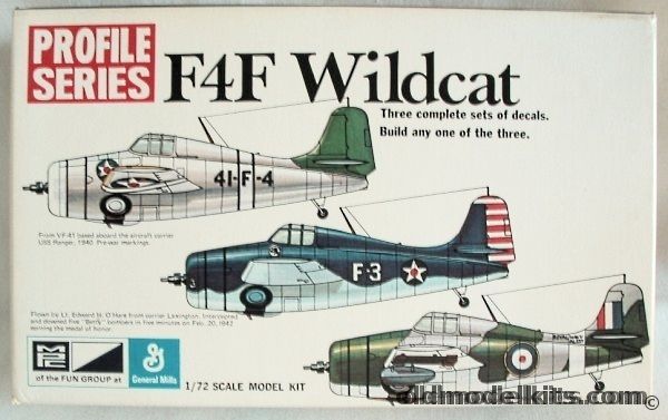 MPC 1/72 Grumman F4F Wildcat Profile Series - VF-41 USS Ranger 1940 / Butch O'Hare's CV-2 Lexington Aircraft Coral Sea - FAA Martlet I, 2-1112-100 plastic model kit