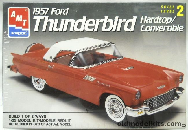 AMT 1/25 1957 Ford Thunderbird Hardtop Convertible - Custom or Stock, 6516 plastic model kit