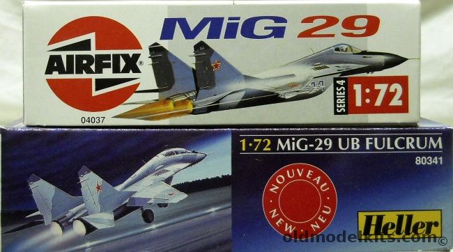 Airfix 1/72 TWO Mig-29 Fulcrum / Heller 1/72 Mig-29 UB Fulcrum, 04037 plastic model kit
