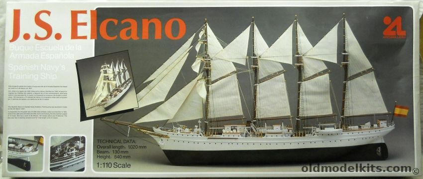 Artesania Latina 1/110 J.S. Elcano - 40 Inch Long Plank-On-Frame Wooden Ship, 20710 plastic model kit