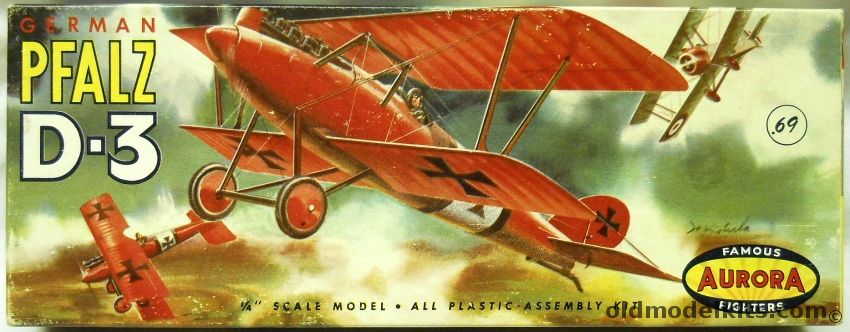 Aurora 1/48 German Pfalz D-3 - (D-III), 109-69 plastic model kit