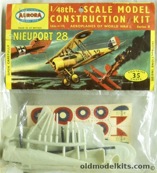 Aurora 1/48 Nieuport 28 Playcraft - Bagged plastic model kit