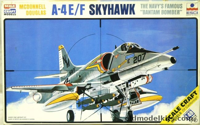 ESCI 1/48 A-4E A-4F A-4G Skyhawk - 3 US Navy Squadrons or Royal Australian Navy HMS Sydney, SC-4021 plastic model kit