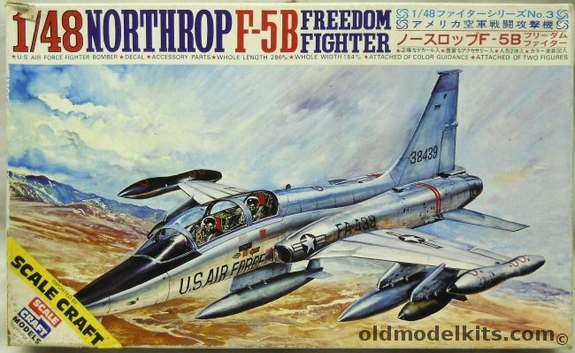 Fujimi 1/48 Northrop F-5B (T-38A) - Thailand / RCAF / USAF / Netherlands, 5A-3 plastic model kit