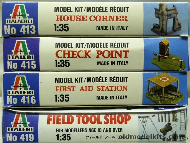 Italeri 1/35 House Corner / Check Point / First Aid Station / Field Tool Shop, 413 plastic model kit