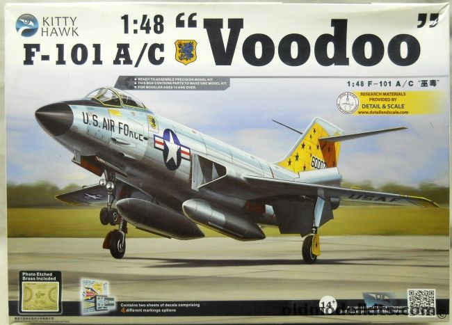 Kitty Hawk 1/48 F-101 A/C Voodoo, KH80115 plastic model kit