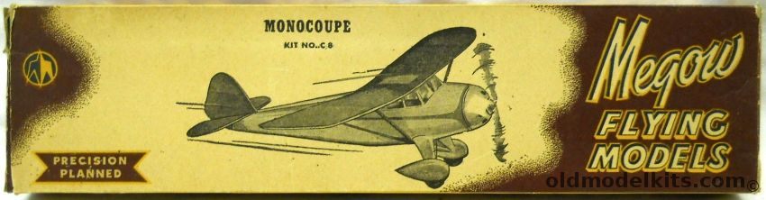 Megow Monocoupe-  18 Inch Wingspan Flying Aircraft, C8 plastic model kit