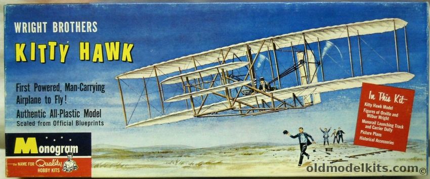 Monogram 1/40 Wright Brothers Kitty Hawk - Four Star Issue, PA30-98 plastic model kit