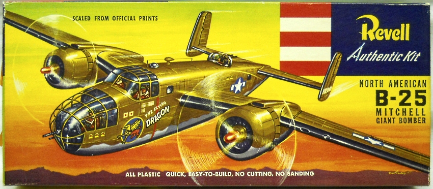Revell 1/64 North American B-25 Mitchell - The Flying Dragon - Pre 'S' Issue, H216-98 plastic model kit