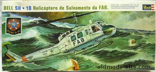 Revell 1/32 Bell SH-1D Rescue Helicopter - Brazil FAB - Kikoler Revell Brazil Issue - (UH-1D Huey), H286-BR plastic model kit