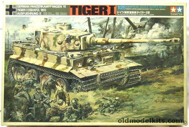 Tamiya 1/25 Tiger I Remote Control Motorized -Panzerkampfwagen VI Tiger I Sd.Kfz. 181 Ausf. E, DTW111-2200 plastic model kit