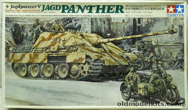 Tamiya 1/35 Jagdpanzer V Jagd Panther Motorized with Remote Control, MT224-798 plastic model kit