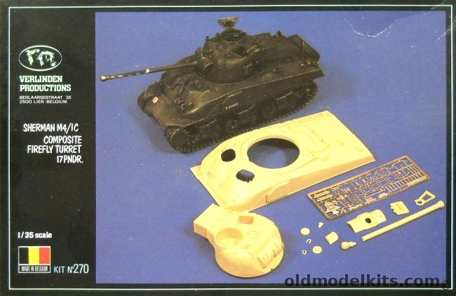 Verlinden 1/35 Sherman M4/IC Composite Firefly Turret 17 Pndr., 270 plastic model kit