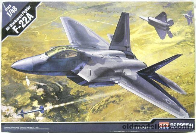 Academy 1/48 F-22A Raptor, 12212 plastic model kit