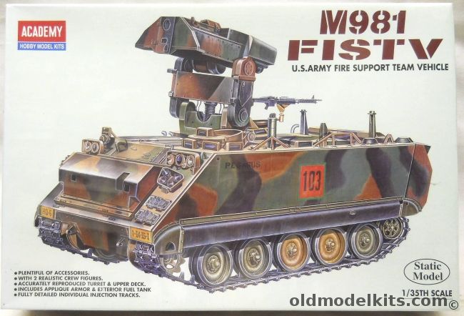 Academy 1/35 M981 FISTV Fire Support Team Vehicle, 1361 plastic model kit