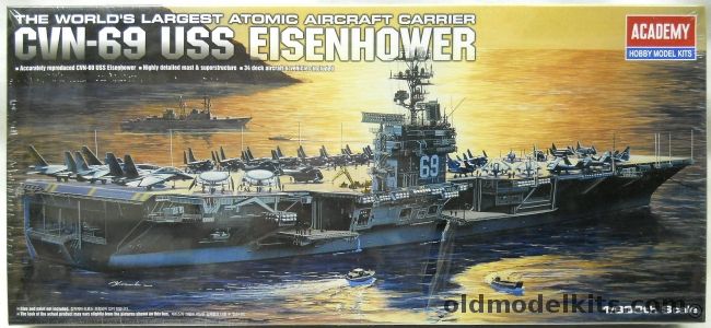 Academy 1/800 CVN-69 USS Eisenhower Aircraft Carrier, 1440 plastic model kit