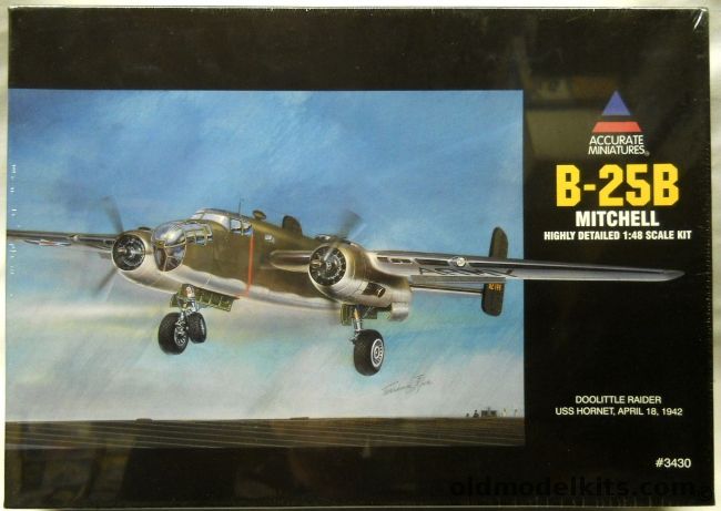 Accurate Miniatures 1/48 B-25B Mitchell - Doolittle Raider USS Hornet April 18 1942, 3430 plastic model kit