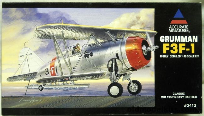 Accurate Miniatures 1/48 Grumman F3F-1 - US Navy - (F3F1), 3413 plastic model kit