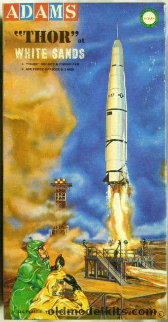 Adams 1/87 Thor Missile at White Sands with Launch Pad, K162 plastic model kit