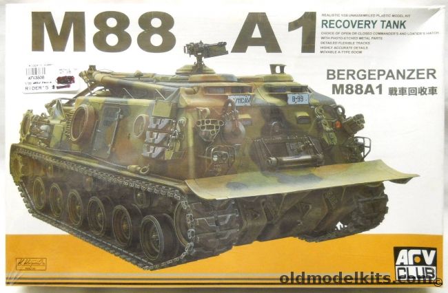 AFV Club 1/35 M88A1 Recovery Tank Bergepanzer - US Army / ROC Republic Of China Army / US Marines / Germany - (M88 A1), AF3508 plastic model kit
