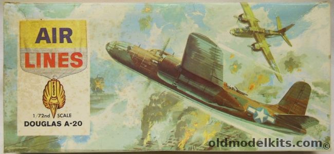Air Lines 1/72 Douglas A-20 Attack Bomber - (ex-Frog), 9803 plastic model kit