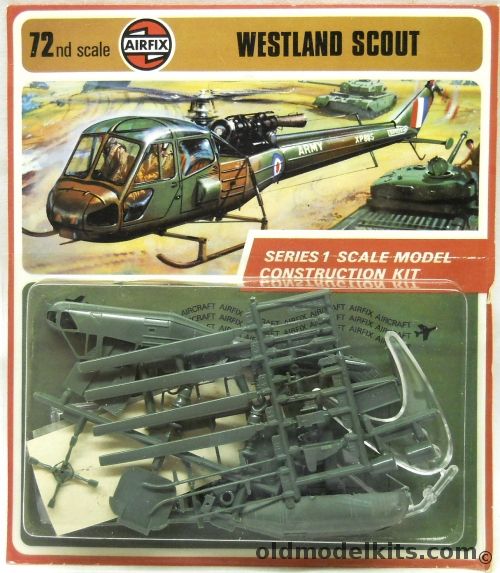 Airfix 1/72 Westland Scout A.H. Mk.1 - UK Army or Royal Jordanian Air Force - Blister Pack, 01042-7 plastic model kit