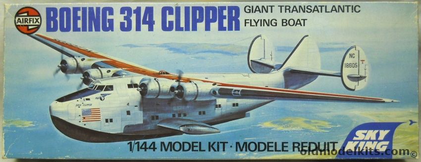 Airfix 1/144 Boeing 314 Pan Am Clipper - 'Dixie' or BOAC 'Berwick' T4 Sky King Issue, 04172-6 plastic model kit