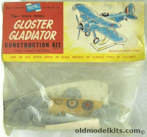 Airfix 1/72 Gloster Gladiator - First Logo Bagged, 1335 plastic model kit