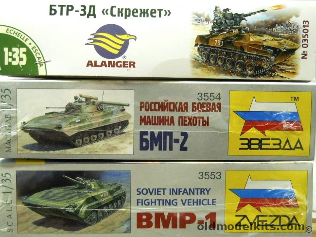 Alanger 1/35 BTR-ZD Skrezhet Fire Support Armored Vehicle / Zvezda BMP-2 / Zvezda BMP-1, 035013 plastic model kit