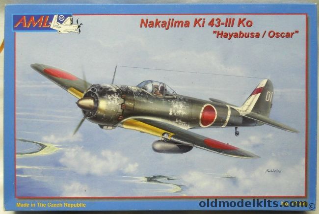 AML 1/72 TWO Nakajima Ki-43-III Ko Hayabusa Oscar - Capt Hiroshi Murakami Summer 1945 / 1st lt. Hideo Kimura June 1945 / 1st lt. Hitoshi Yamamoto Late 1944 / Sgt. Sou Okabe China August 1945 - (Ki43), 72-030 plastic model kit